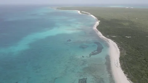 Turks and Caicos Malcom Beach Coastline Stock Footage 141404780
