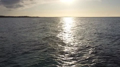 Turks &amp; Caicos Beach Waves Tracking Backwards Shot Stock Footage 229405445