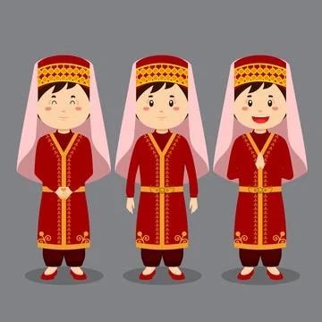 Turks Character with Various Expression Stock Illustration