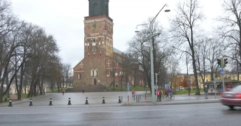 Turku Cathedral Stock Footage 43649166
