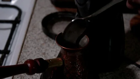 Turku is filled with ground coffee Stock Footage 80217333