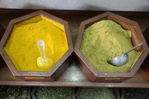 Turmeric and cumin Stock Photos
