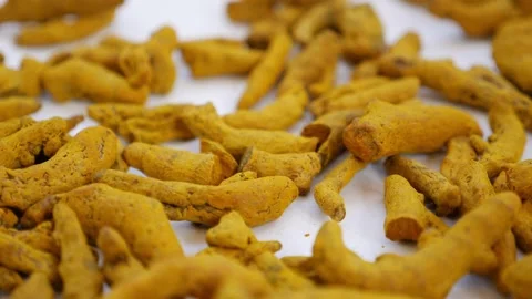 Turmeric isolated over a white background 動画素材 147695552
