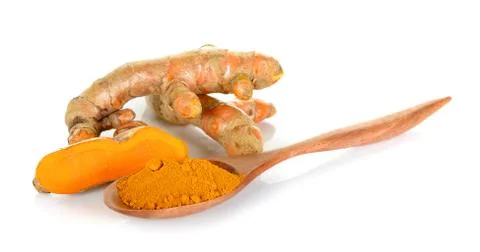 Turmeric isolated on the white background Stock Photos