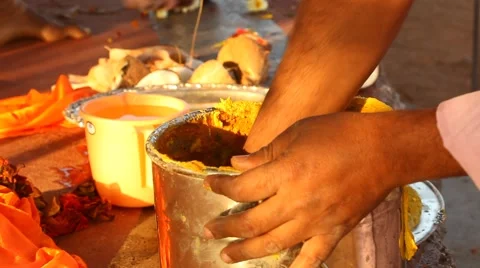 Turmeric paste Medicine Stock Footage 50541848