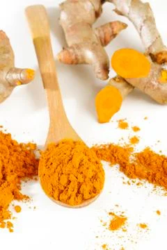 Turmeric powder Stock Photos