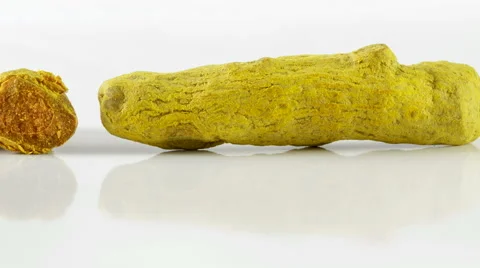 Turmeric root and powder Stock Footage 62808294