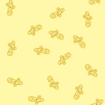 Turmeric root ayurvedic herb vector seamless pattern 库存插图