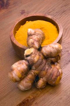 Turmeric root (Curcuma longa) Stock Photos