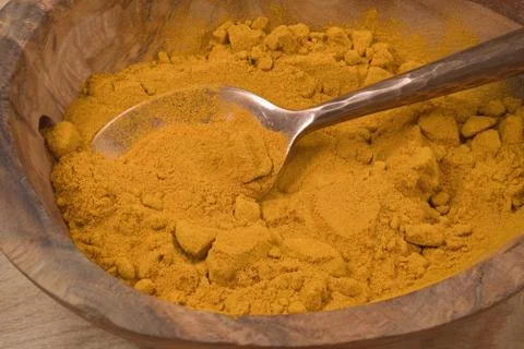 Turmeric root powder Stock Photos