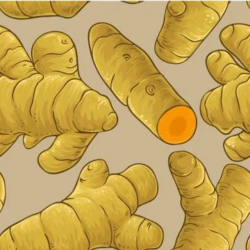 Turmeric vector pattern Stock Illustration