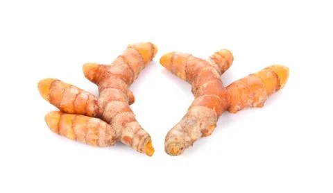 Turmeric on white background Stock Photos