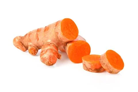 Turmeric on white background Stock-Fotos