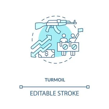 Turmoil concept icon Stock Illustration