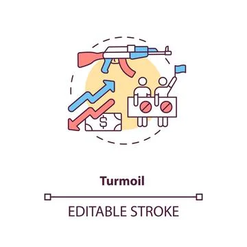 Turmoil concept icon Stock Illustration