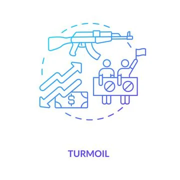 Turmoil concept icon Stock Illustration