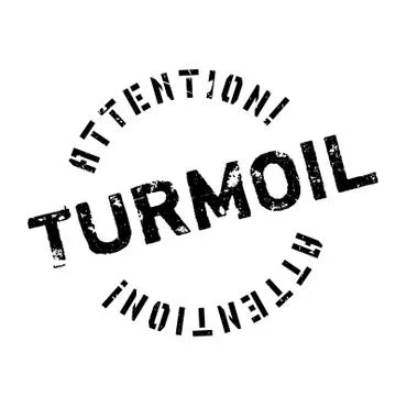 Turmoil rubber stamp Stock Illustration