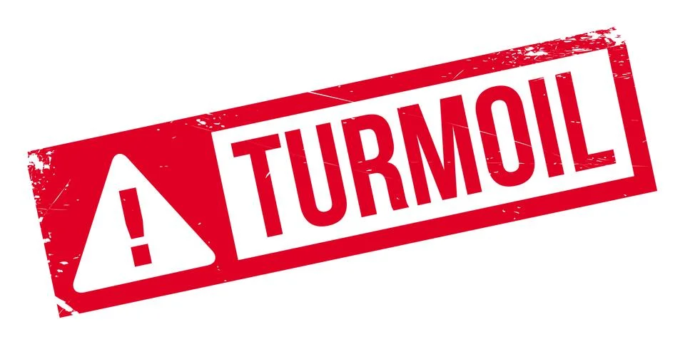 Turmoil rubber stamp Stock Illustration