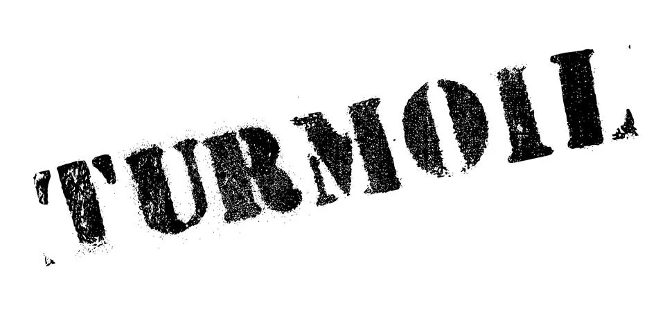 Turmoil rubber stamp Stock Illustration