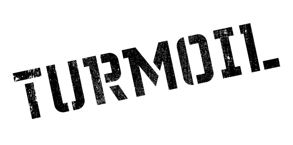 Turmoil rubber stamp Stock Illustration