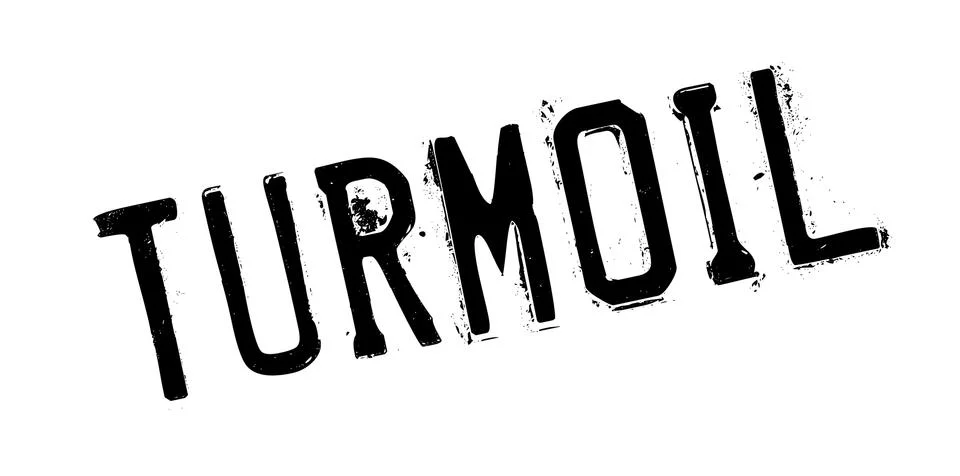 Turmoil rubber stamp Stock Illustration