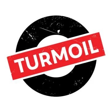 Turmoil rubber stamp Stock Illustration
