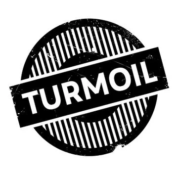 Turmoil rubber stamp Stock Illustration