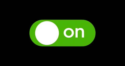 Turn On and Off switch animation on a bl... | Stock Video | Pond5