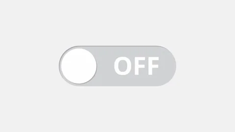 Turn On and Off switch animation on a white background Stock Footage 242852790
