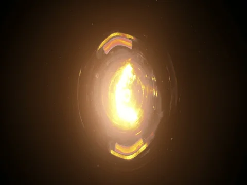 Turn on and turn off, with blinking effect, retro vintage light bulb Video stock 80594382