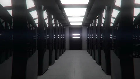 Turn On and Turn Off Server Room Video stock 124926858