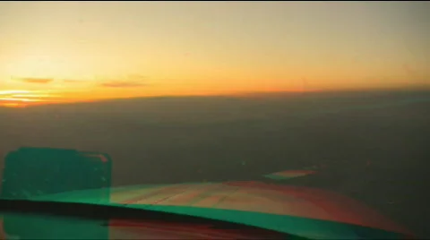 TURN AWAY FROM SUNSET stereo 3D Anaglyph Stock Footage 286663