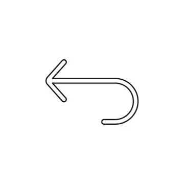 Turn Back Arrow vector icon Stock Illustration
