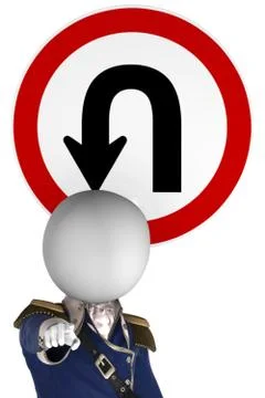 Turn back please Stock Illustration