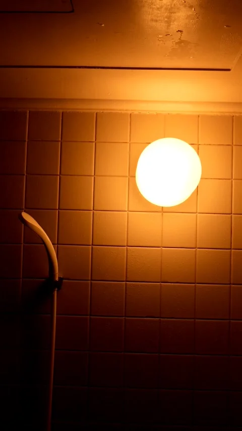 Turn off the bathroom light. Stock Footage 336363908