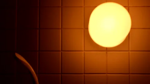 Turn off the bathroom light. Stock Footage 336365408