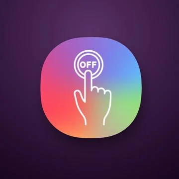 Turn off button click app icon Stock Illustration