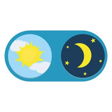 Turn on - off button. Day and night Stock Illustration