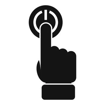 Turn off button icon flat vector. Business mobile Stock Illustration