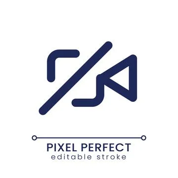 Turn off camera pixel perfect linear ui icon Stock Illustration