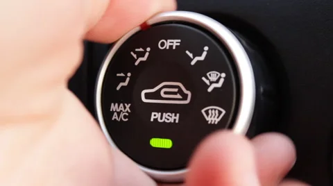 Turn on Car AC Video stock 45603596