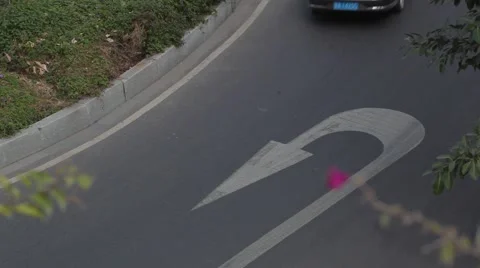 Turn car and sign reversal  in China Video stock 59122221