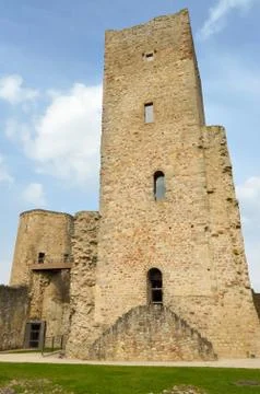 Turn of the castle of useldange Stock Photos