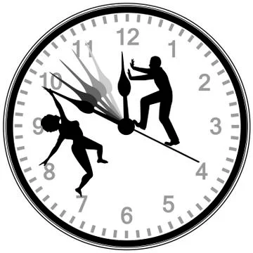 Turn the Clock back Stock Illustration