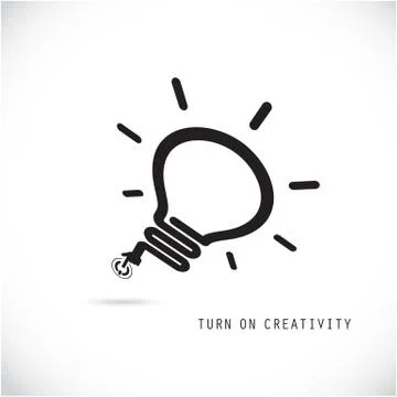 Turn on Creative light bulb concept. Business idea and education concept. Stock Illustration