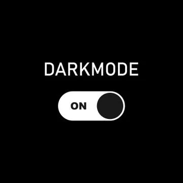Turn on dark mode. Dark theme on your device or site Stock Illustration