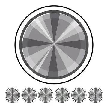 Turn dial knob cartoon vector graphic Stock Illustration