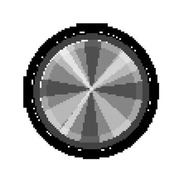 Turn dial knob pixel art vector illustration Ilustração Stock