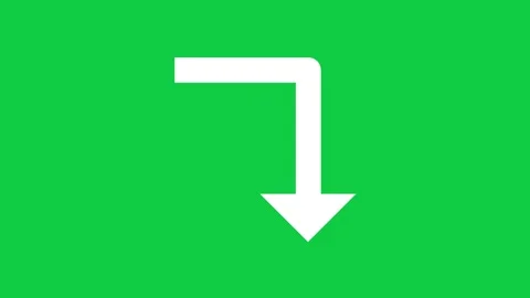Turn down corner arrow drawing on on green screen 스톡 동영상 348305491