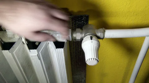 Turn Up Down Heating 2 Stock Footage 34192835